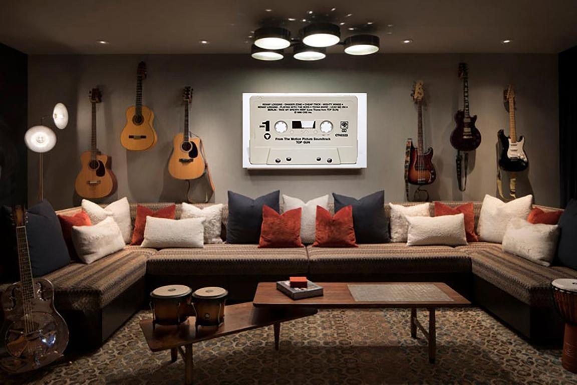 TOP GUN - Photographie casquette de disque vinyle, photographie Pop Art, 40x60 - Print de Destro