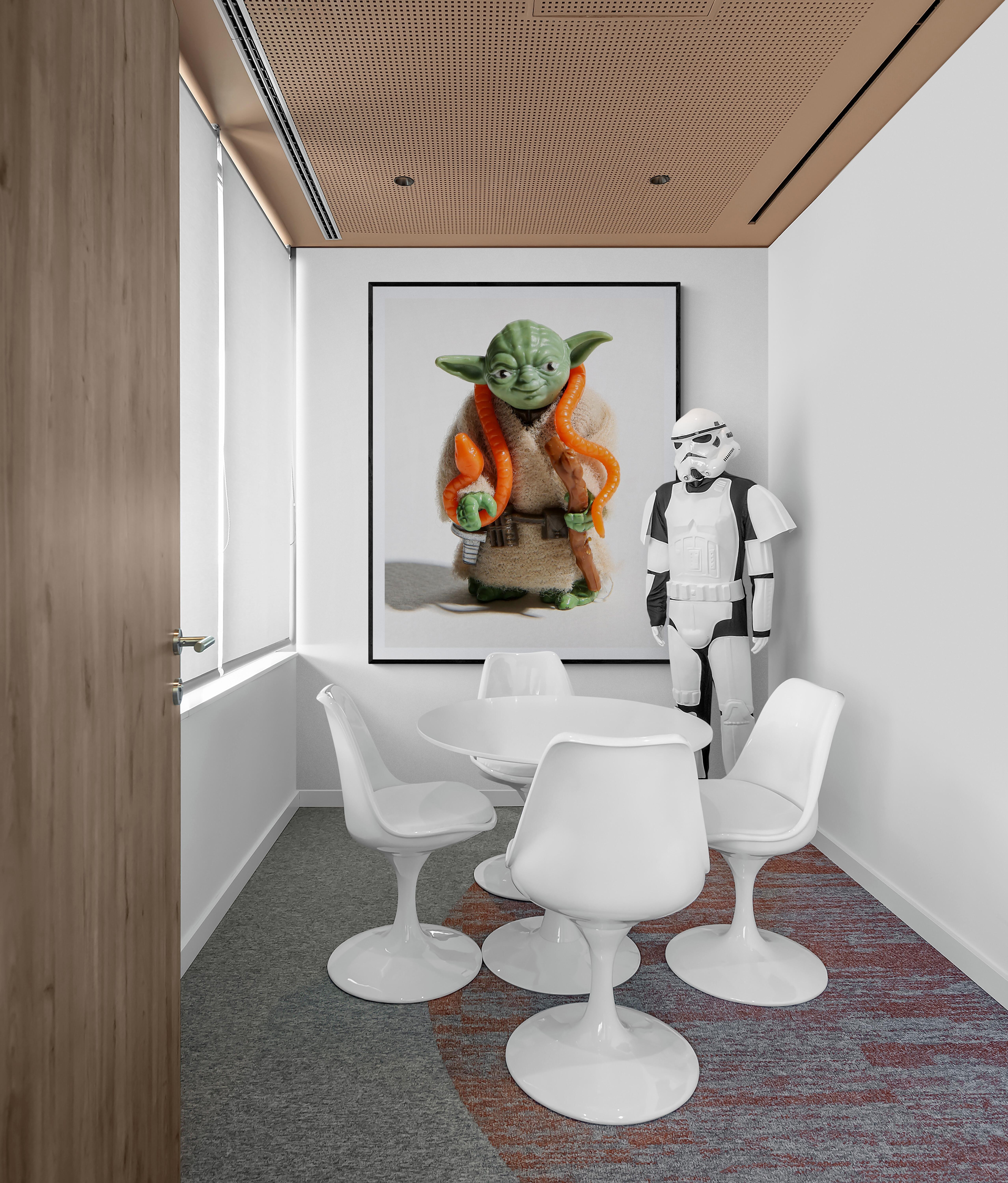 Dies ist ein Pop-Art-Druck des originalen Yoda-Spielzeugs von Kenner 