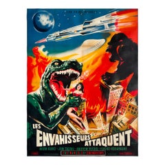 Vintage Destroy All Monsters 1970 Original French Film Poster, Constantin Belinsky