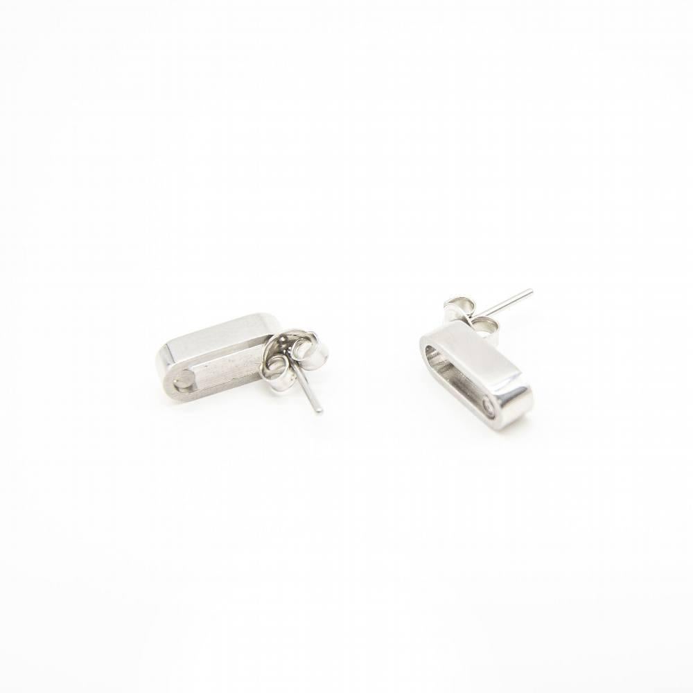  Boucles d'oreilles d'origine avec diamants et acier inoxydable Pour femmes 