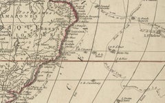 Detailed 1795 Map of the Americas with Exploration Tracks and Nice Cartouche