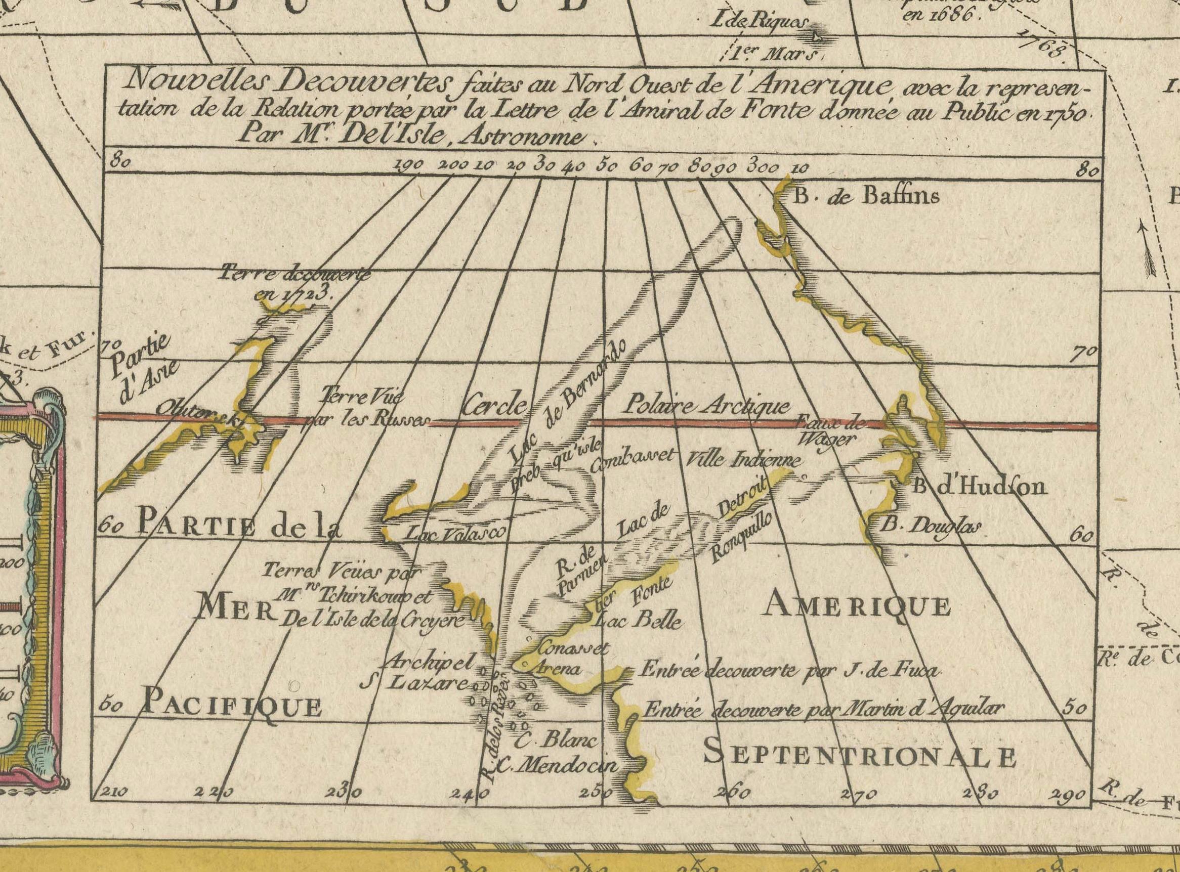 Engraved Detailed 1795 Map of the Americas with Exploration Tracks and Nice Cartouche For Sale