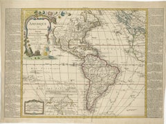 Detailed 1795 Map of the Americas with Exploration Tracks and Nice Cartouche