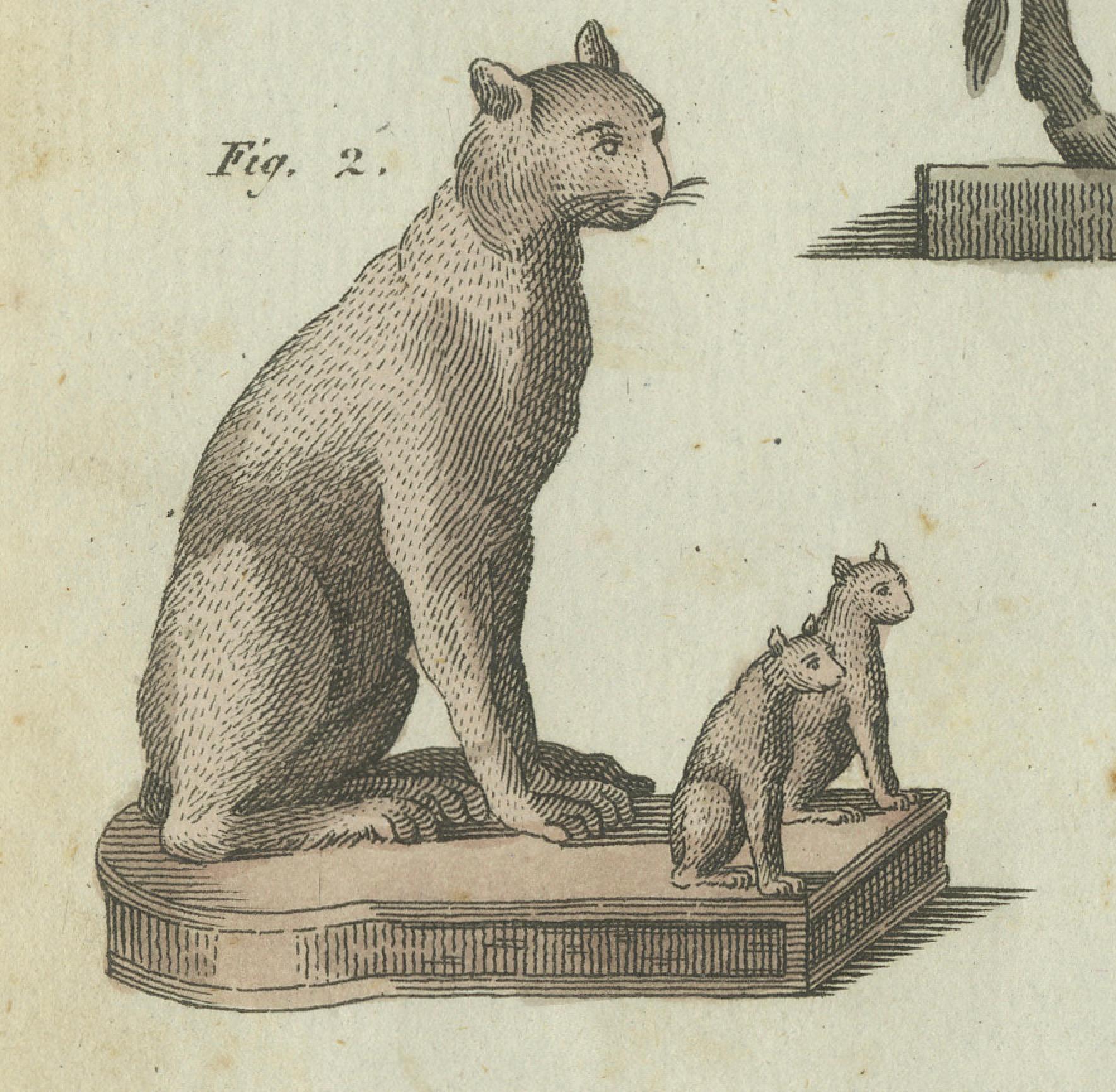 Gravure détaillée de 1805 d'objets égyptiens et classiques anciens de Bertuch en vente 1