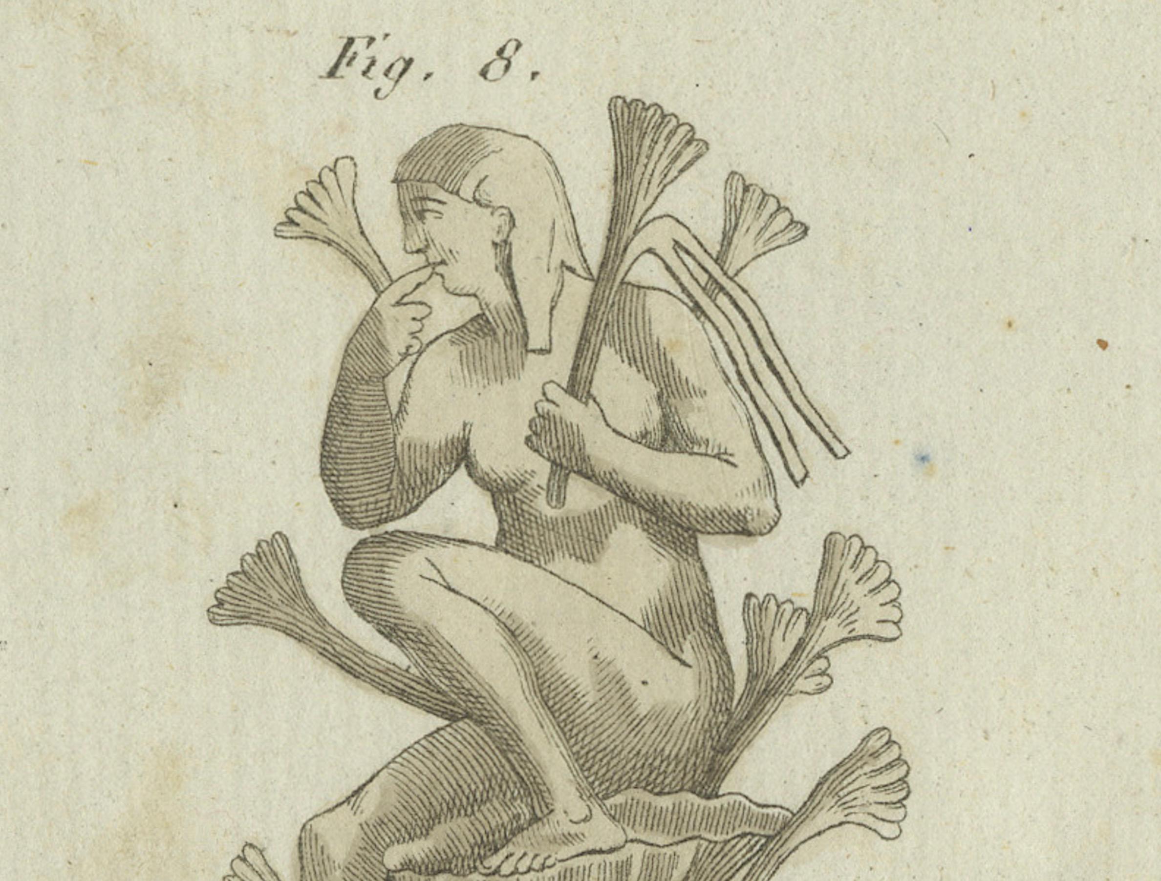Detaillierter Kupferstich von 1805 mit antiken Statuen und Gottheiten aus Bertuchs Werk (Frühes 19. Jahrhundert) im Angebot