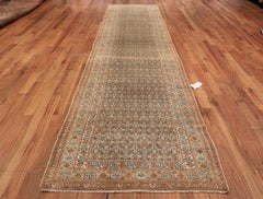 Detailed Alabaster Antique Persian Malayer Runner Rug. Size: 3 ft 7 in x 16 ft