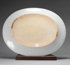 Detailed Antique Chinese Porcelain Charger Landscape of Qianlong, 18th Century