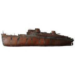 Detailed Used Copper Ship Model