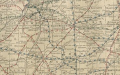 Detailed Antique Map of Illinois – Railroads, Cities & Counties, 1888