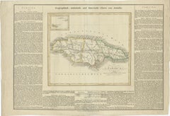 Detailed Antique Map of Jamaica - Published in Weimar, 1825