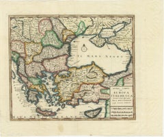 Detailed Antique Map of the Black Sea, Balkans and Asia Minor