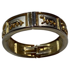 Detailed Baroque Polished Gold And Silver Hardware Bracelet