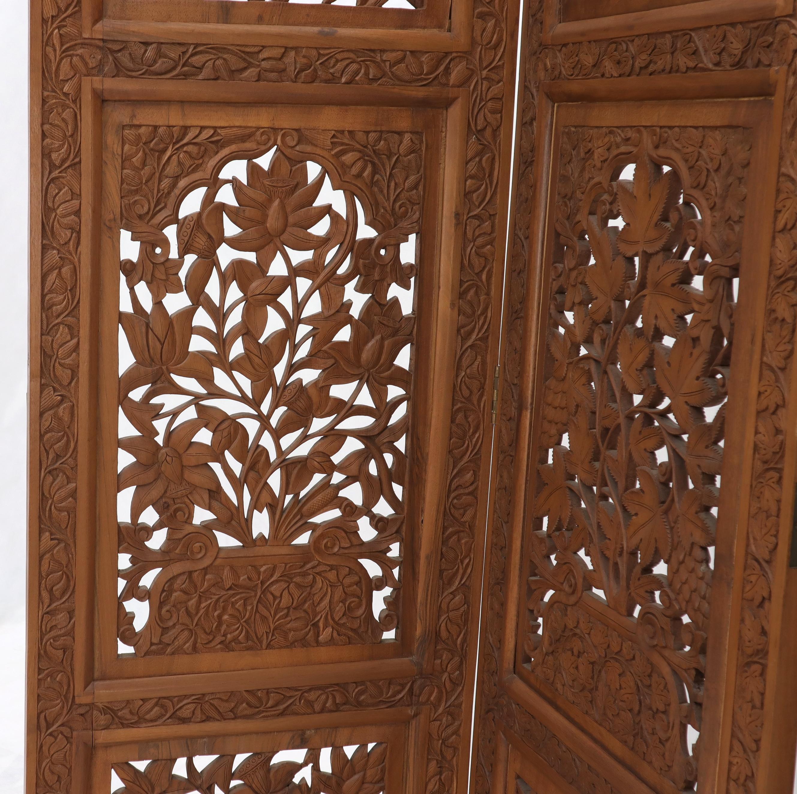 carved wood room divider