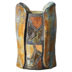 Detailed Ceramic Vase, Illegibly Signed, dtd. 2011