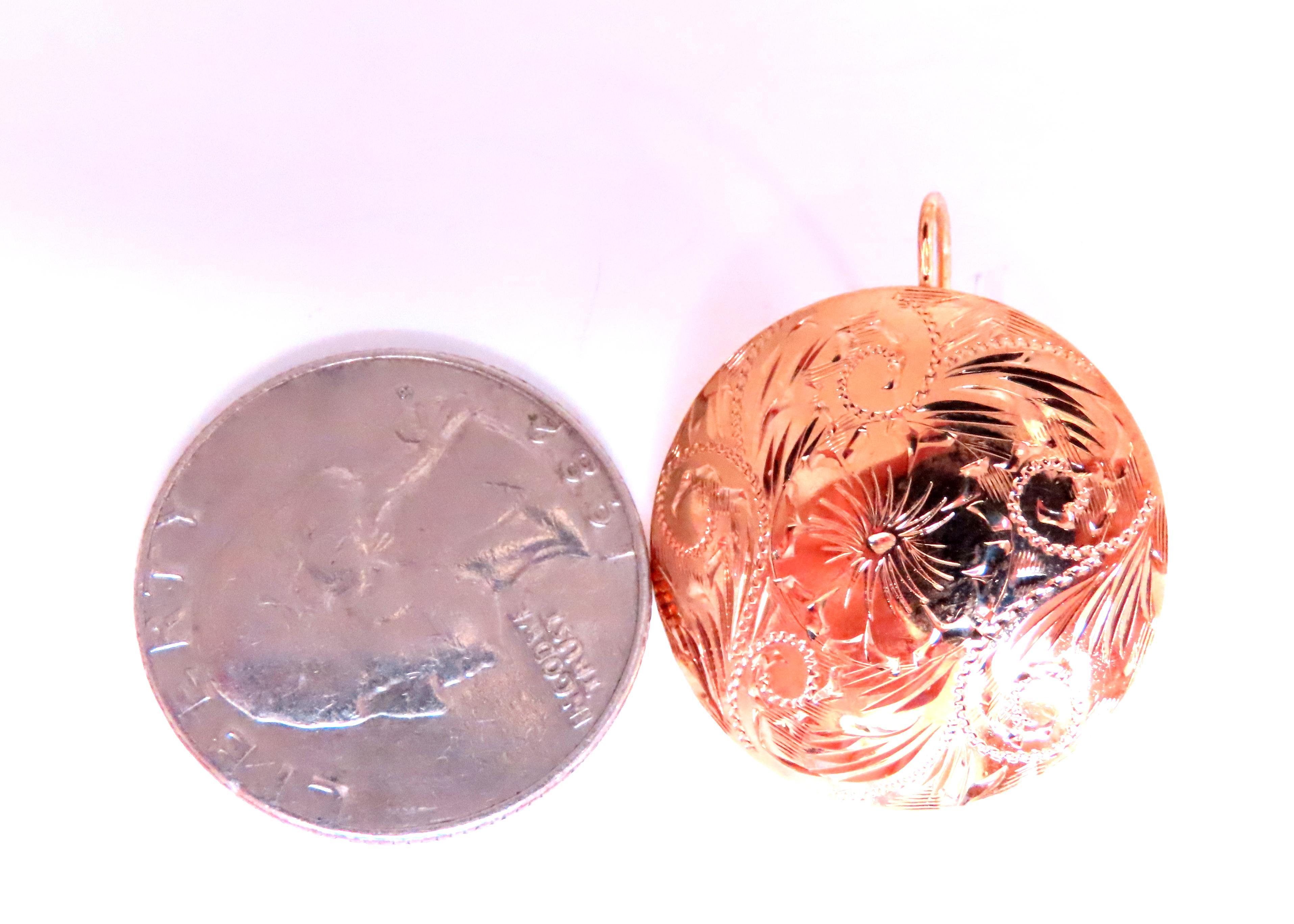 Women's Detailed Engraved Vintage Restored Button Lever Wire Earrings 14kt Gold For Sale