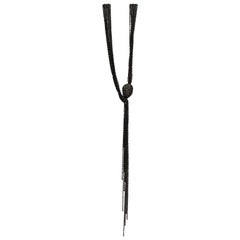 Black Pavé Diamond, Oxidized Sterling Silver Necklace