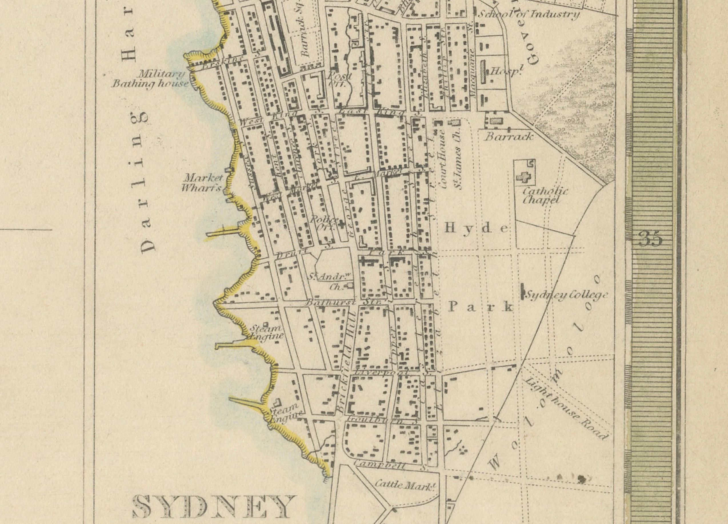 Detailed Map of New South Wales, Australia from 1833 by SDUK For Sale 3
