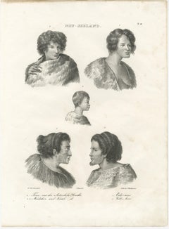 Detailed Portraits of Maori Life and Tattoo Art in New Zealand, Published c.1836