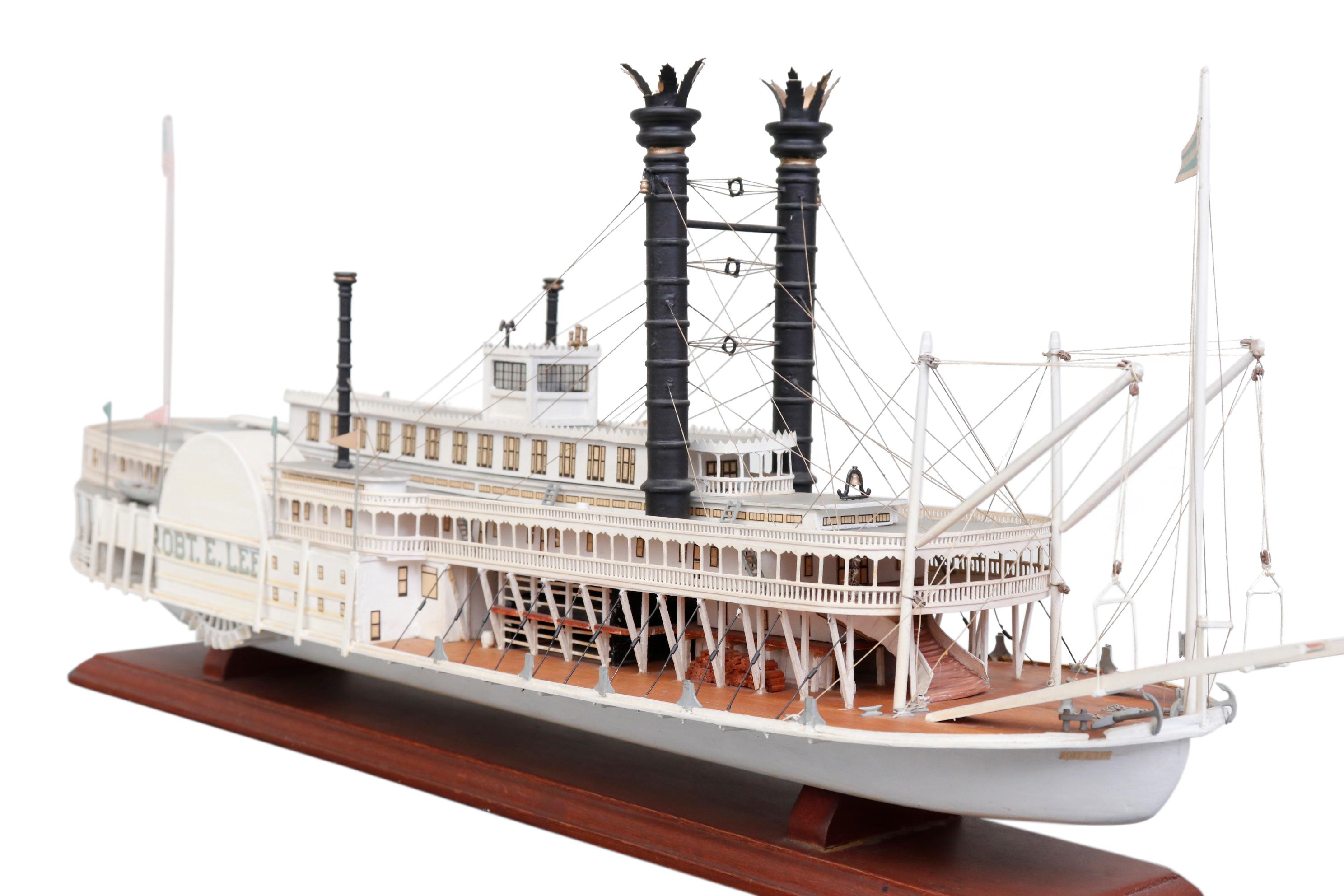 Exquisitely detailed model of the iconic Mississippi steam boat the ROBERT E. LEE.