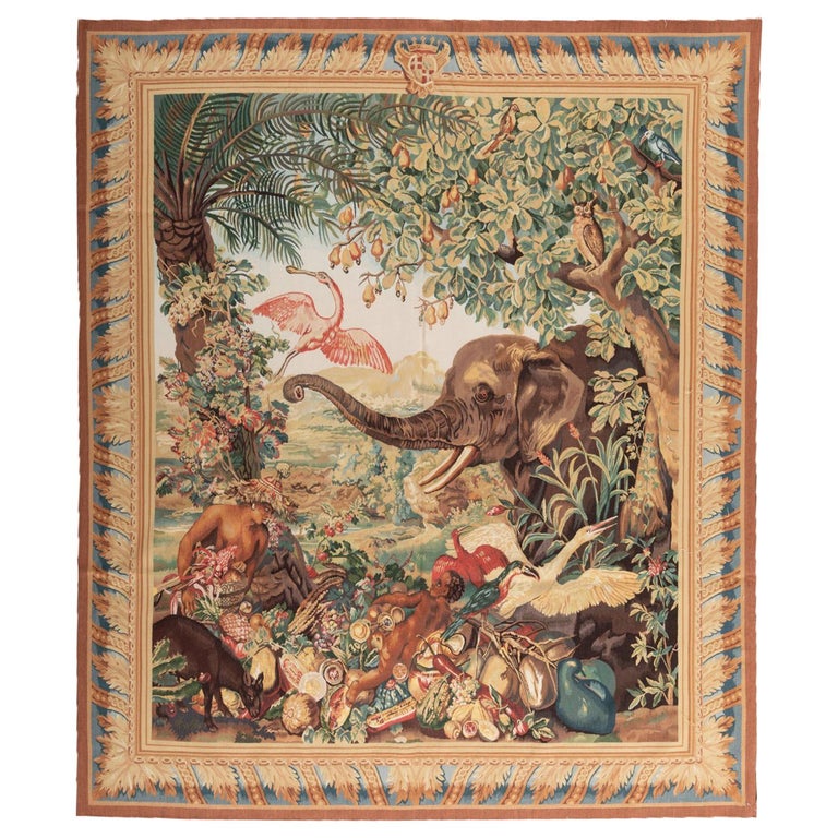 Detailed Wildlife Tapestry For Sale at 1stdibs
