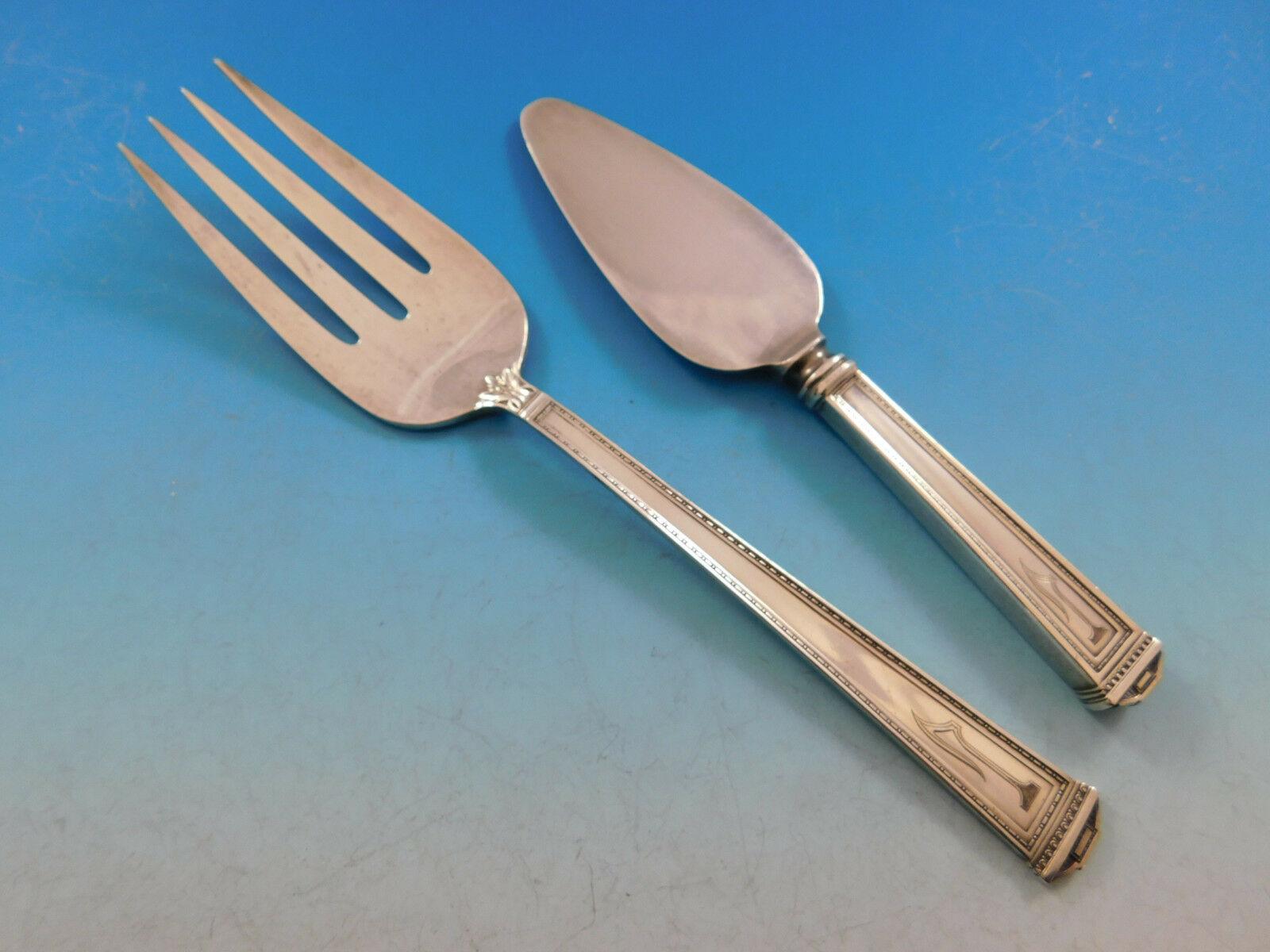 Pantheon by International Sterling Silver Flatware Set 8 Service 113 pcs L Mono 2