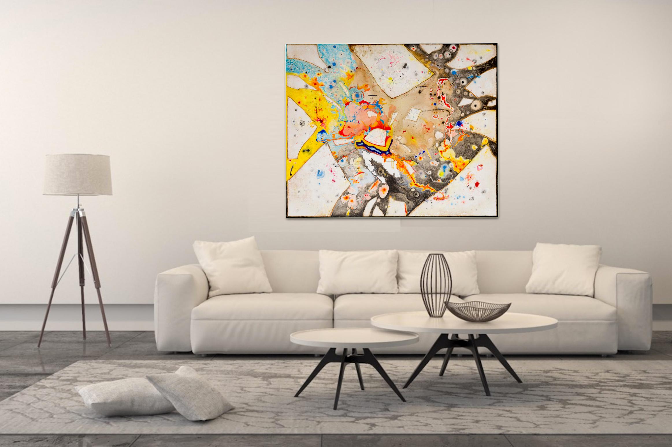 Connections by Detlef Aderhold - Large Energetic Contemporary Abstract Painting For Sale 1