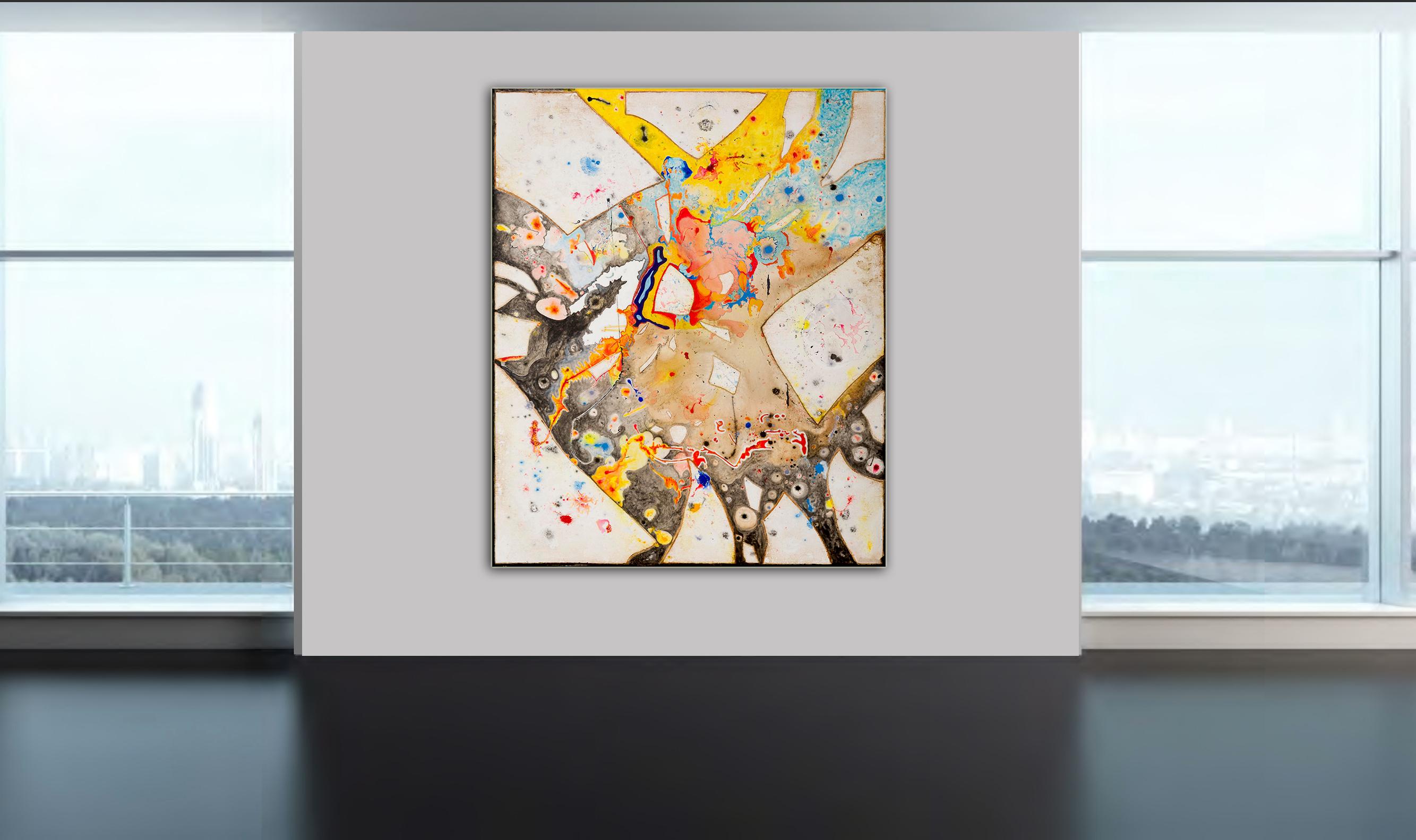Connections by Detlef Aderhold - Large Energetic Contemporary Abstract Painting For Sale 3