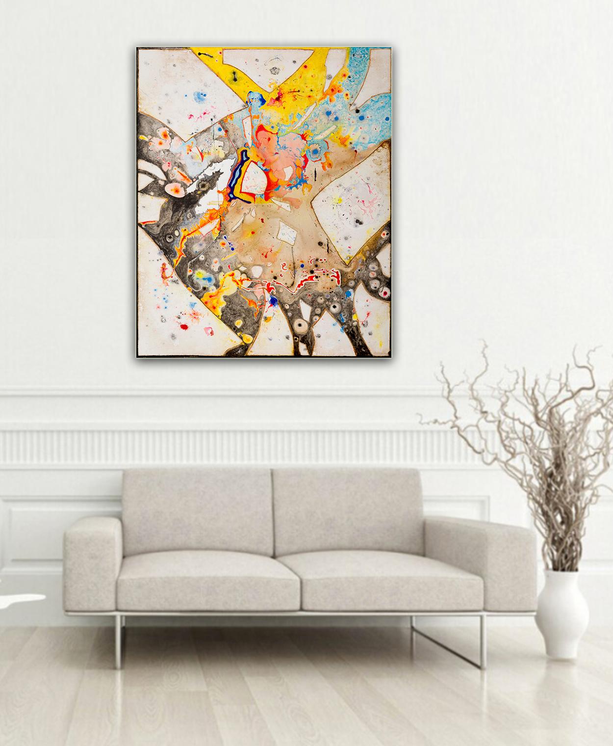 Connections by Detlef Aderhold - Large Energetic Contemporary Abstract Painting For Sale 4