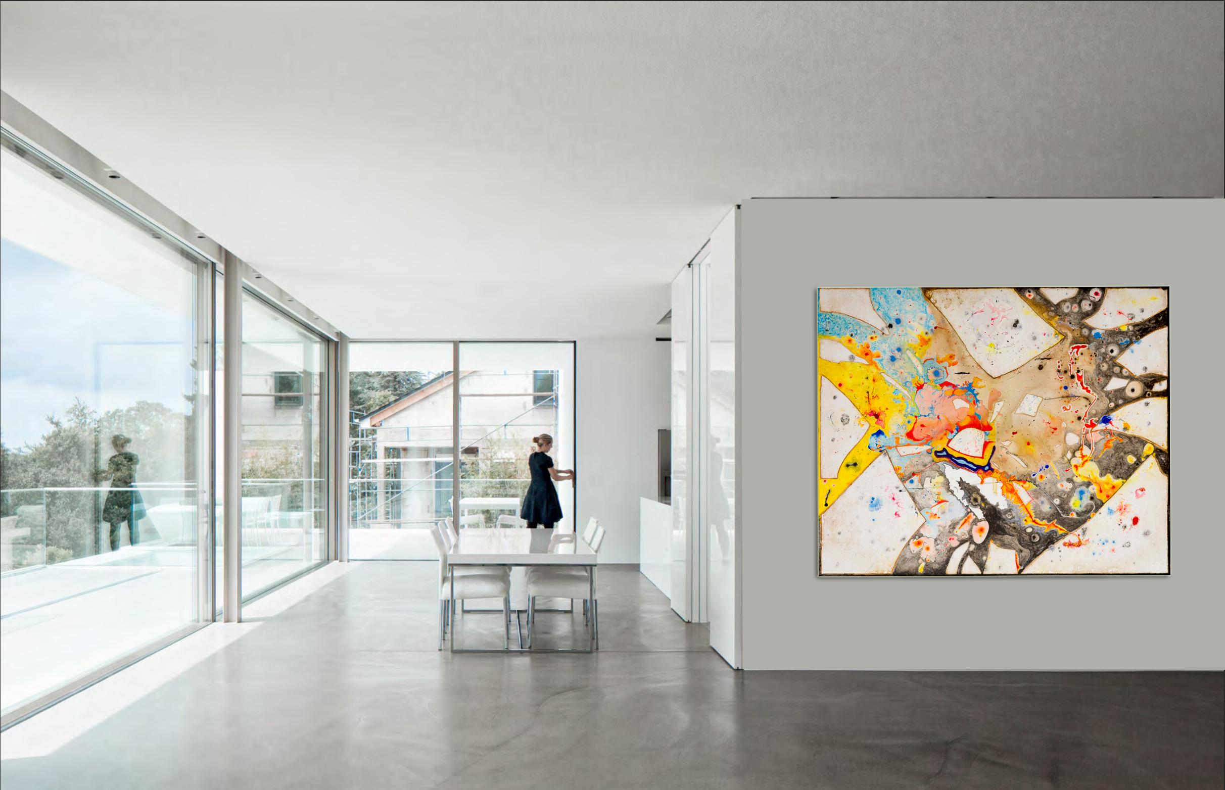 Connections by Detlef Aderhold - Large Energetic Contemporary Abstract Painting For Sale 5