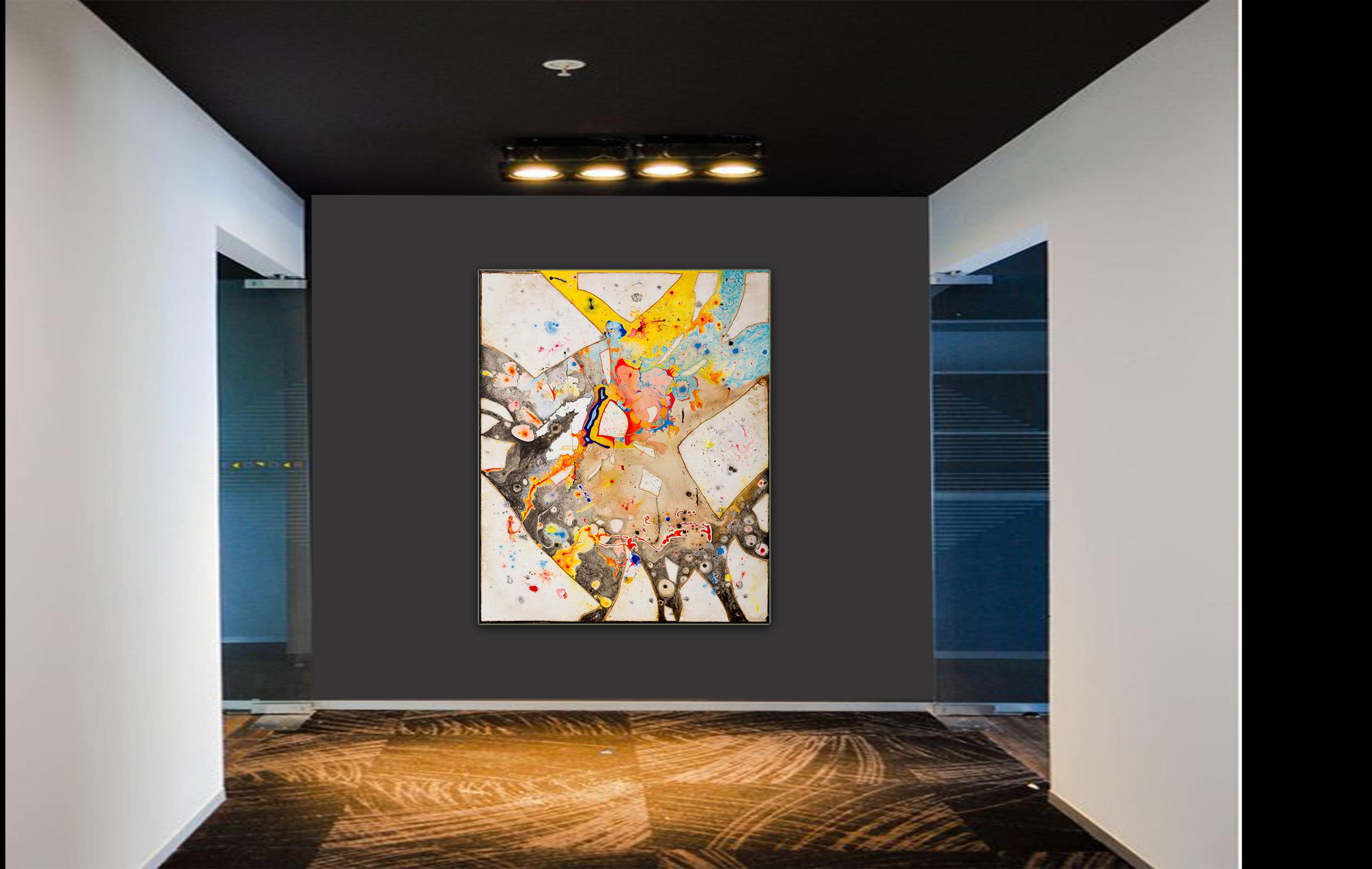 Connections by Detlef Aderhold - Large Energetic Contemporary Abstract Painting For Sale 6