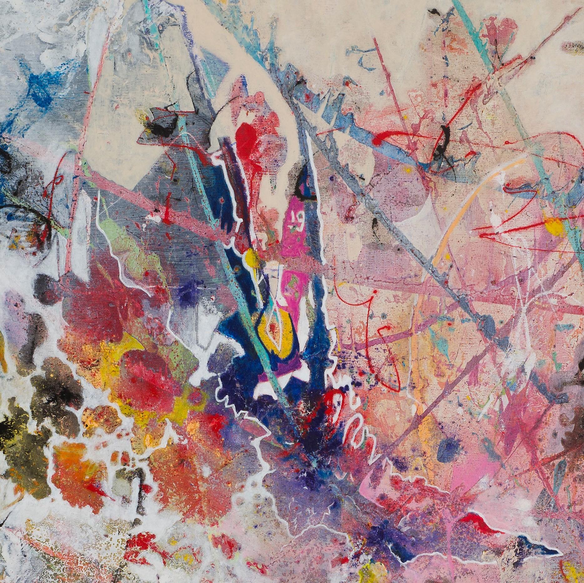 Facing by Detlef Aderhold - Large Energetic Contemporary Abstract Painting For Sale 3