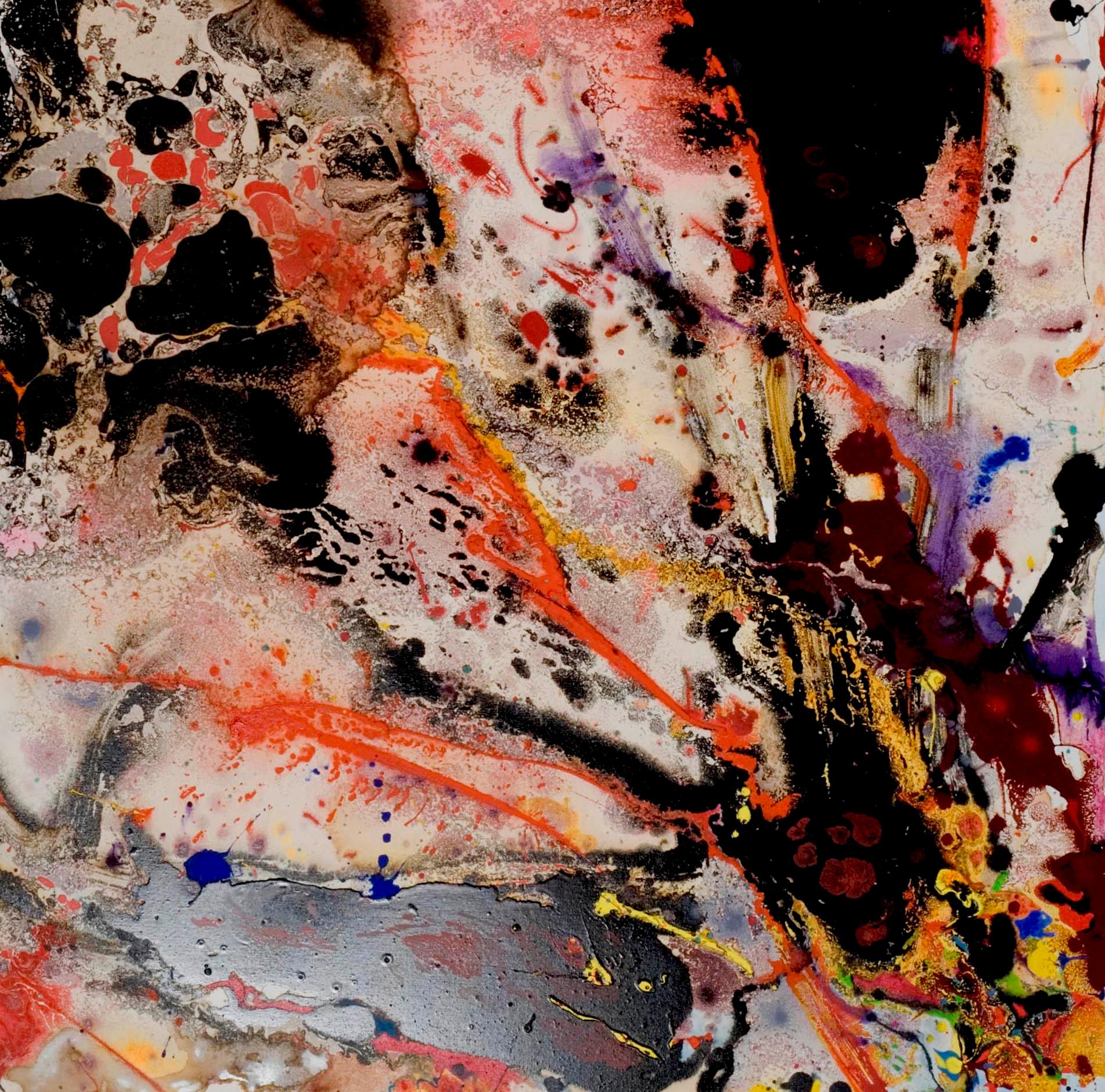 Gespür by Detlef Aderhold - Red Energetic Contemporary Abstract Painting For Sale 3