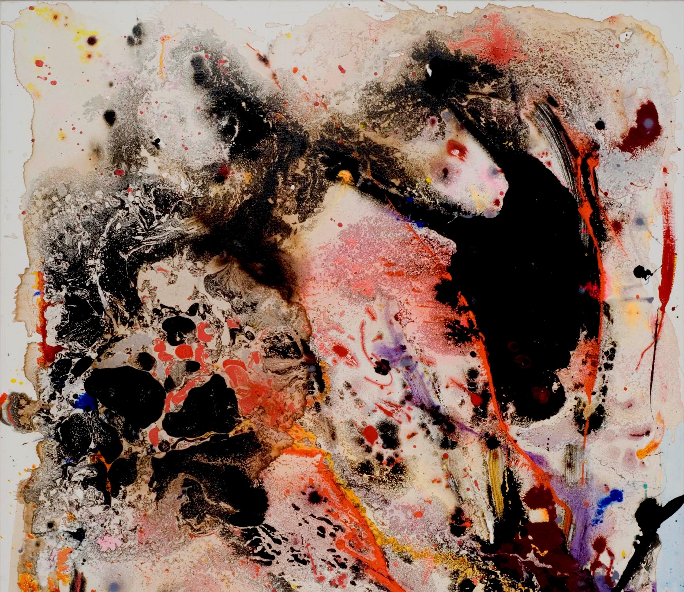 Gespür by Detlef Aderhold - Red Energetic Contemporary Abstract Painting For Sale 4