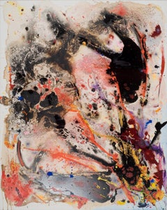 Gespür de Detlef Aderhold - Peinture abstraite contemporaine rouge et énergique
