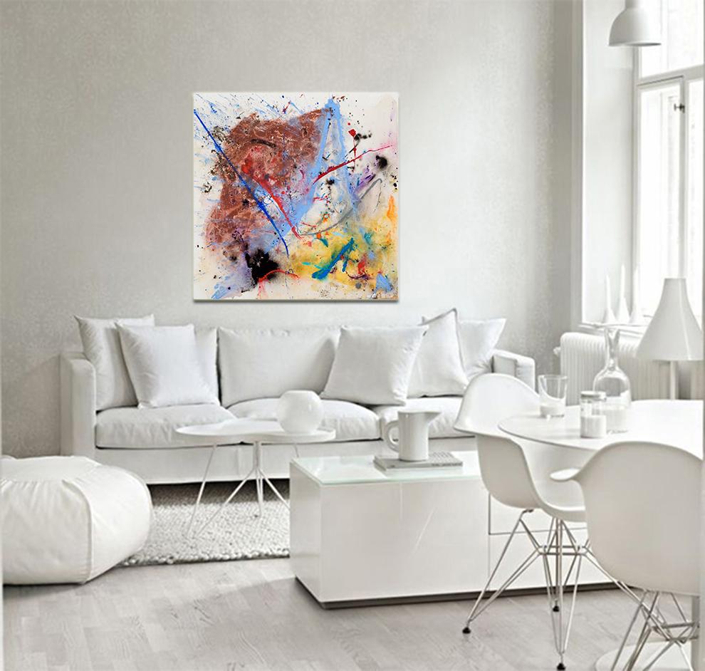Motherboard Line by Detlef Aderhold - Energetic Contemporary Abstract Painting For Sale 4