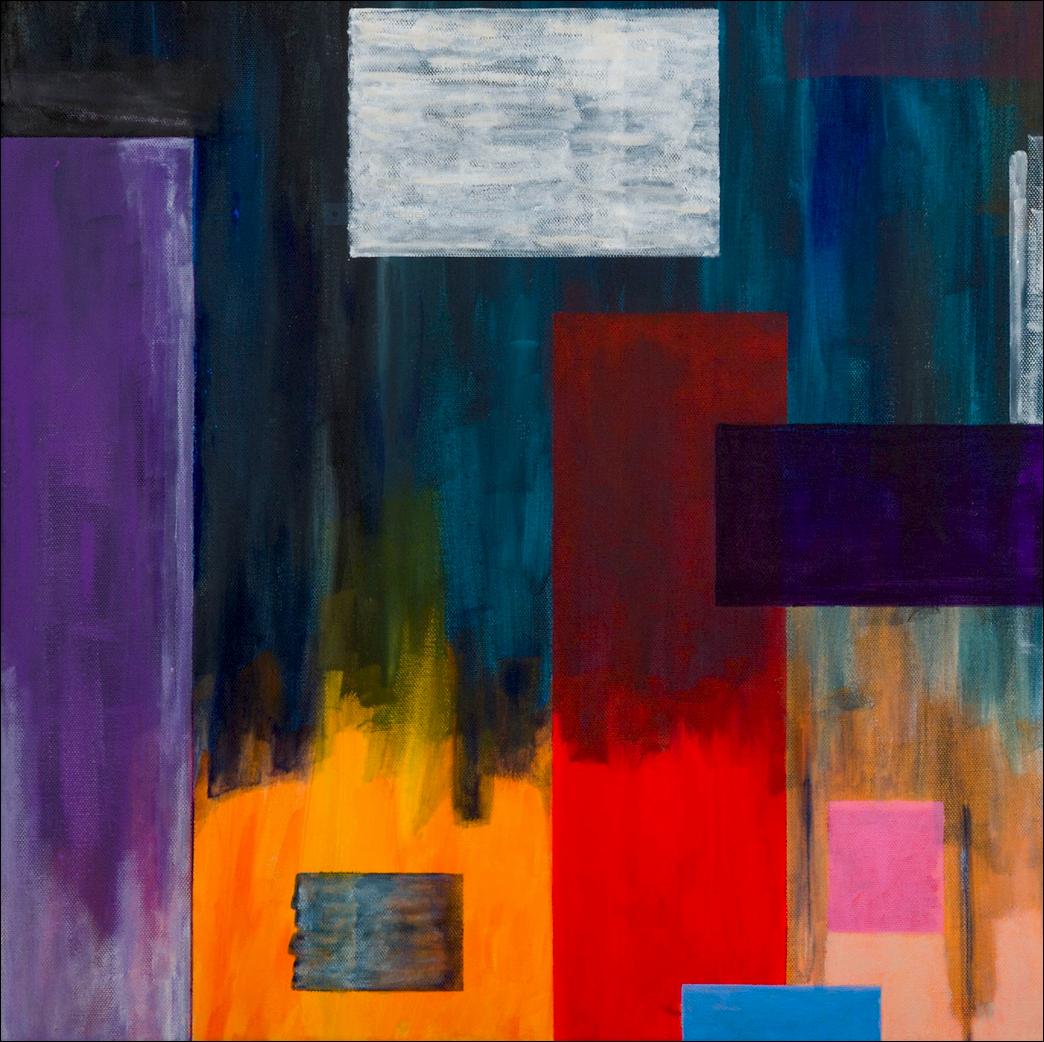 Step Between by Detlef Aderhold - Energetic Contemporary Abstract Painting For Sale 1