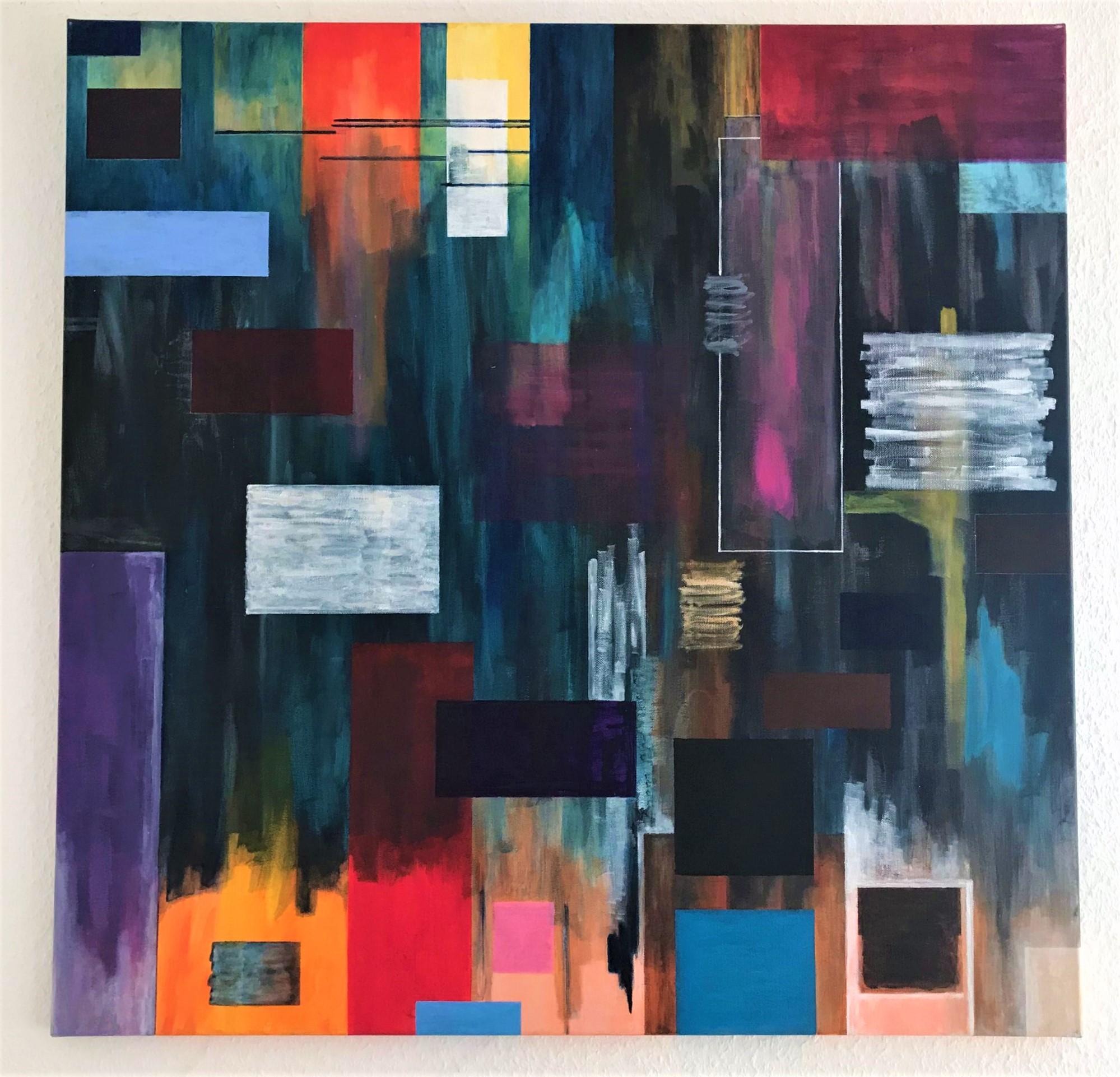 Step Between by Detlef Aderhold - Energetic Contemporary Abstract Painting For Sale 3