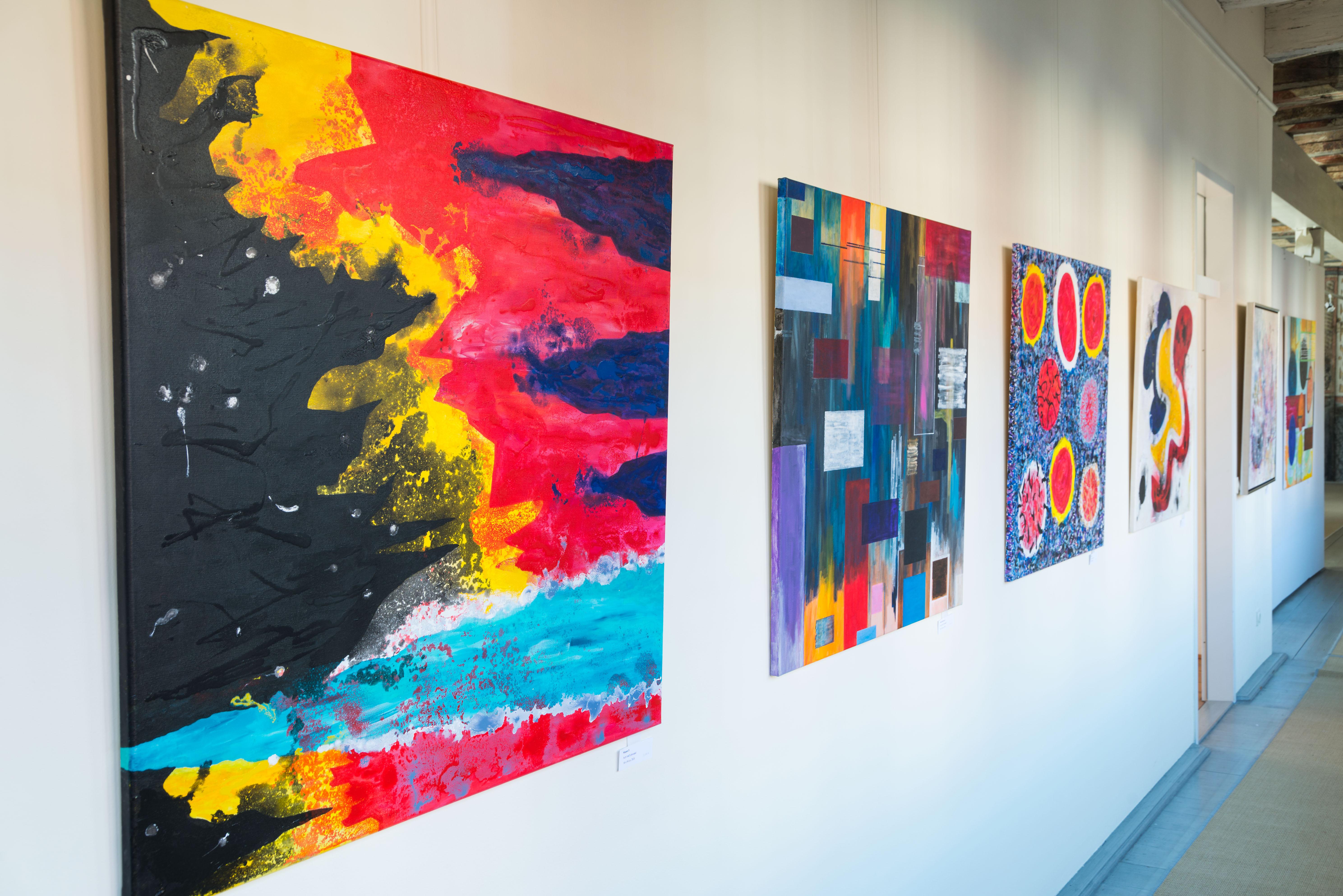 Step Between by Detlef Aderhold - Energetic Contemporary Abstract Painting For Sale 5