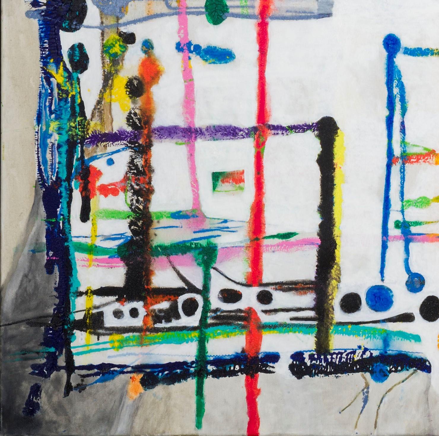 Artist: Detlef E. Aderhold

Medium: Mixed Media on Canvas

Edition: Original Abstract Painting in Turquoise, Green, Yellow, Blue, Red and Black


About the Artist:

Detlef E. Aderhold is a contemporary abstract painter from Germany.


