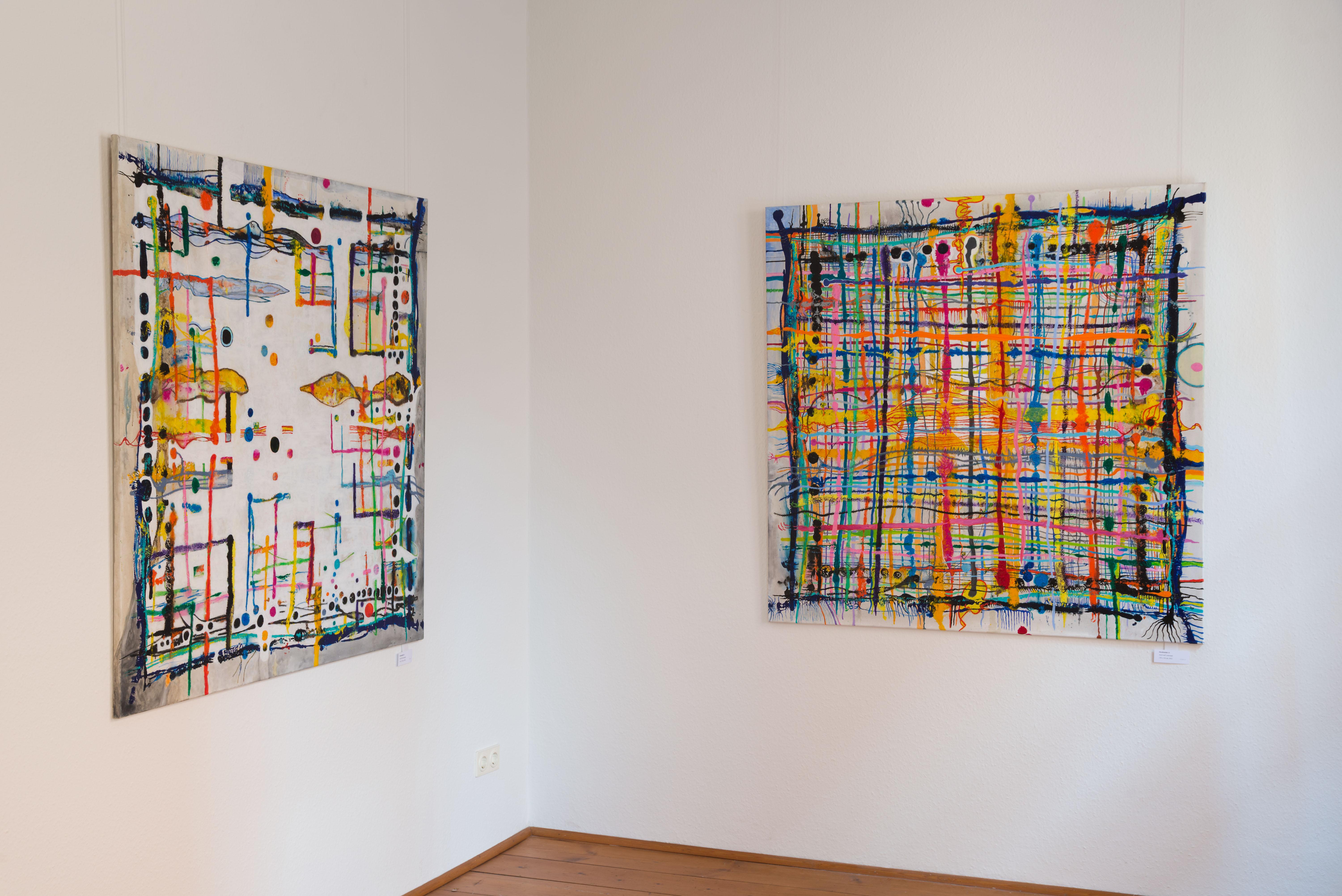 Stripes de Detlef Aderhold - Peinture abstraite énergétique contemporaine énergique en vente 2