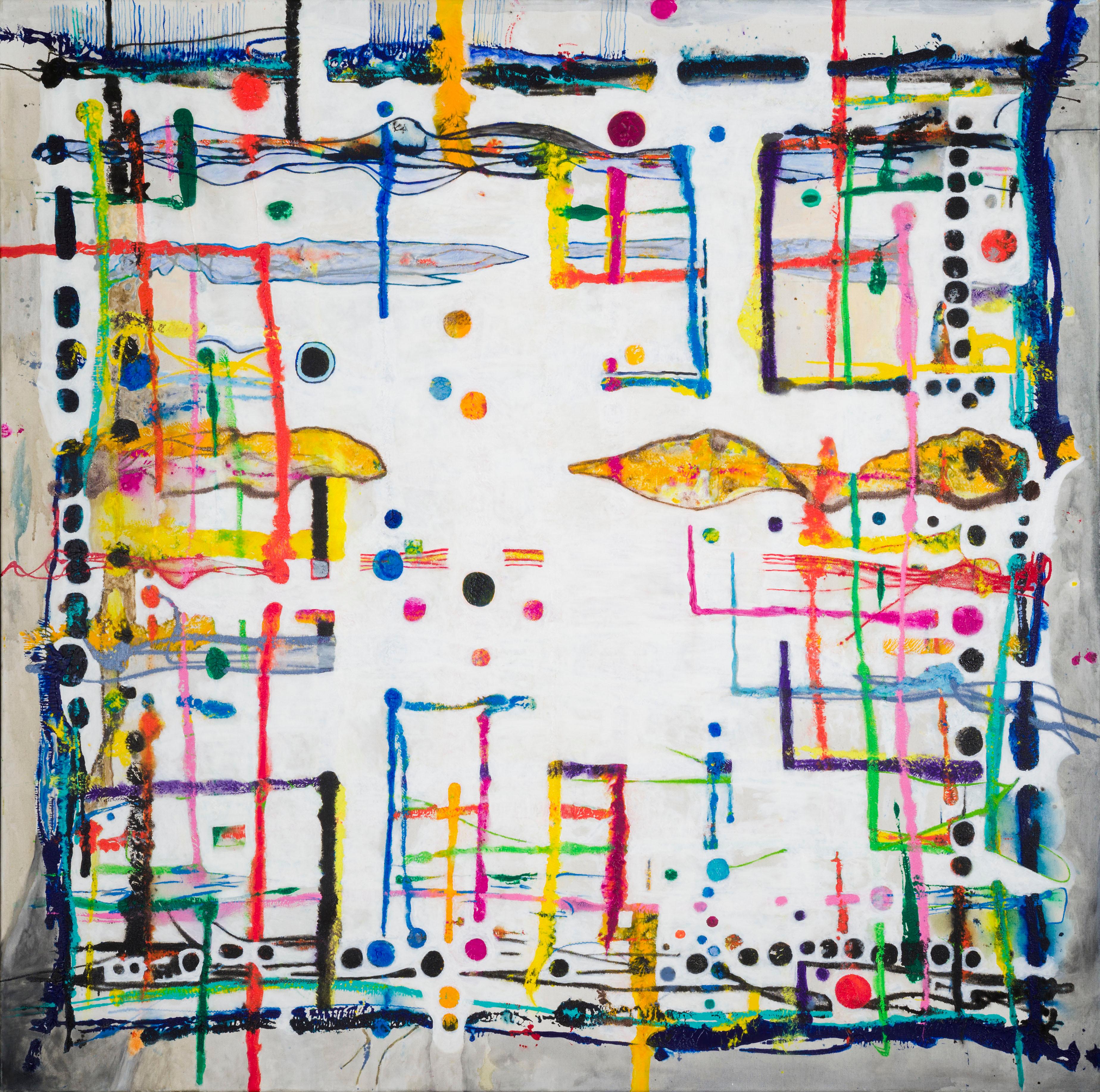 Rayas de Detlef Aderhold - Pintura abstracta contemporánea llena de energía