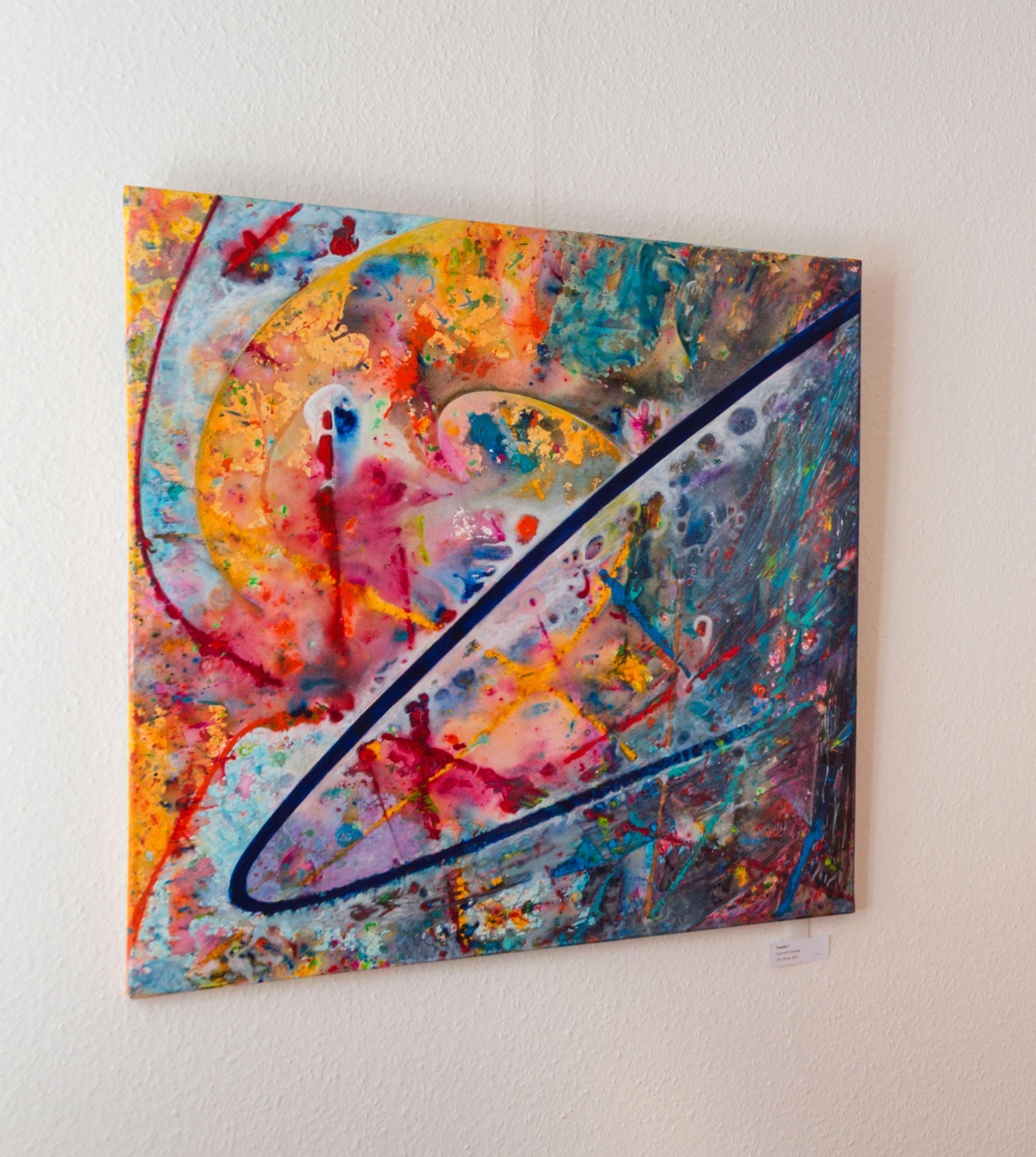Tangible by Detlef Aderhold - Large Energetic Contemporary Abstract Painting For Sale 1