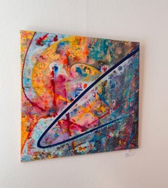 Tangible by Detlef Aderhold - Pintura abstracta contemporánea enérgica de gran tamaño