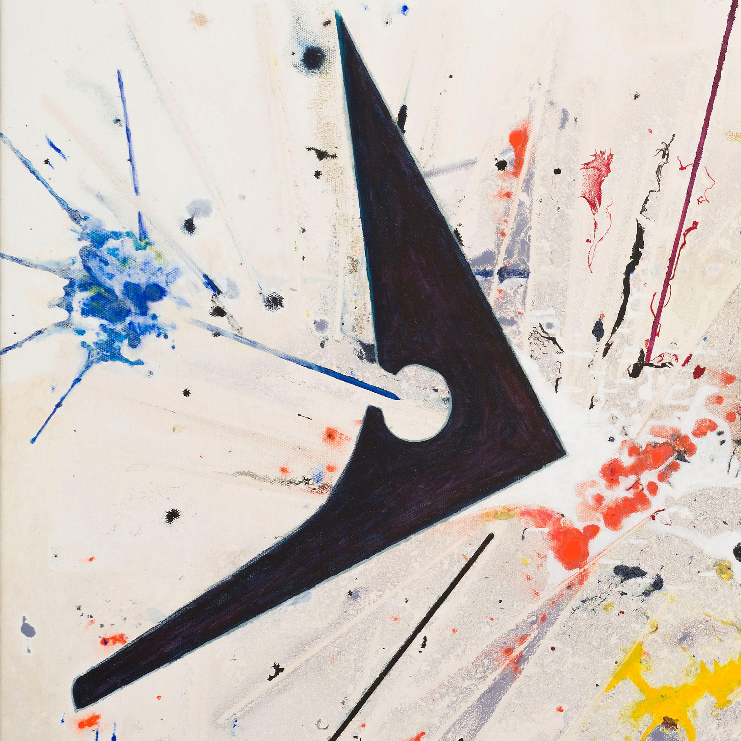 Transitions von Detlef Aderhold – Energetisches zeitgenössisches abstraktes Gemälde (Beige), Abstract Painting, von Detlef E. Aderhold
