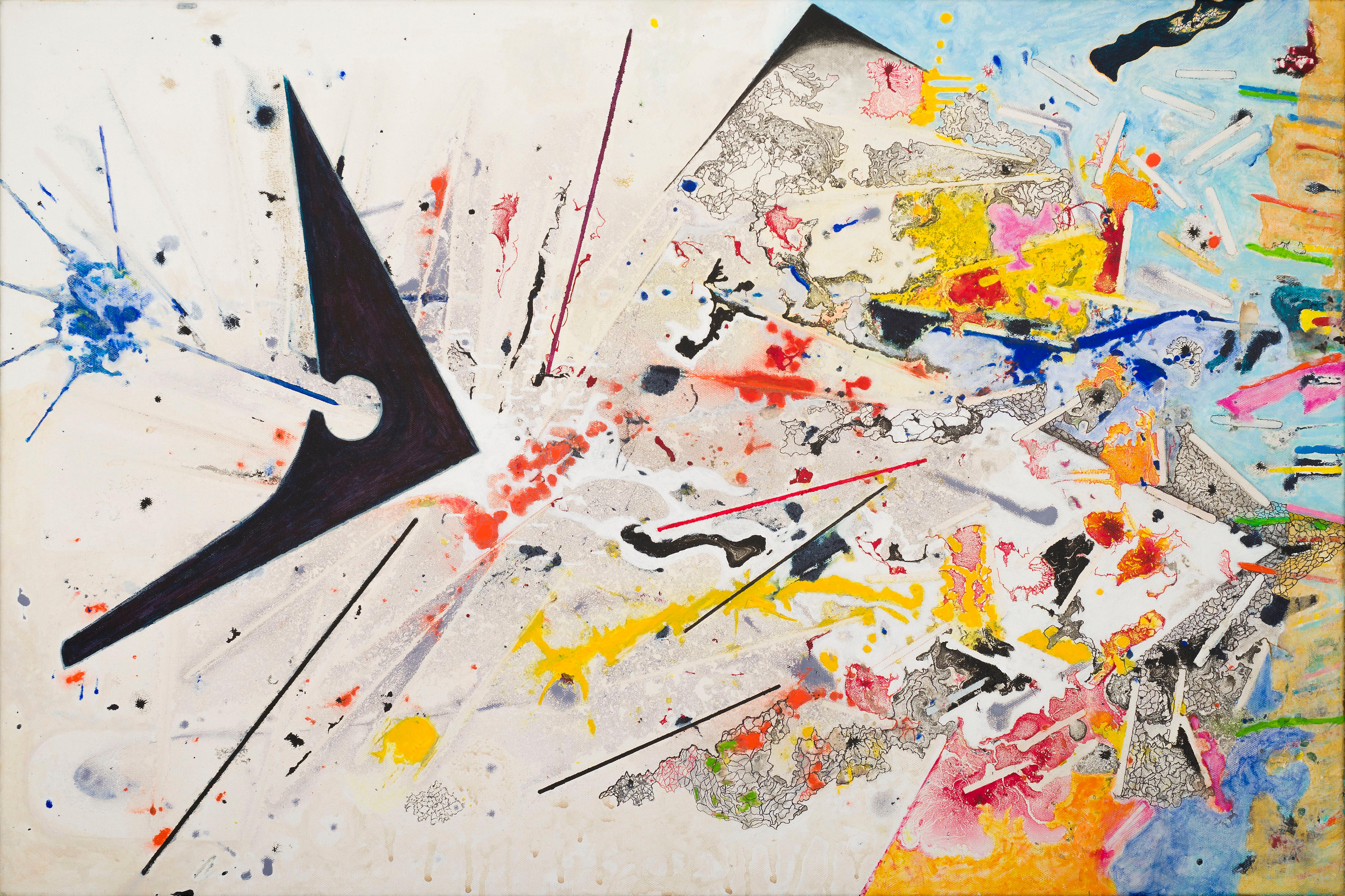 Detlef E. Aderhold Abstract Painting – Transitions von Detlef Aderhold – Energetisches zeitgenössisches abstraktes Gemälde