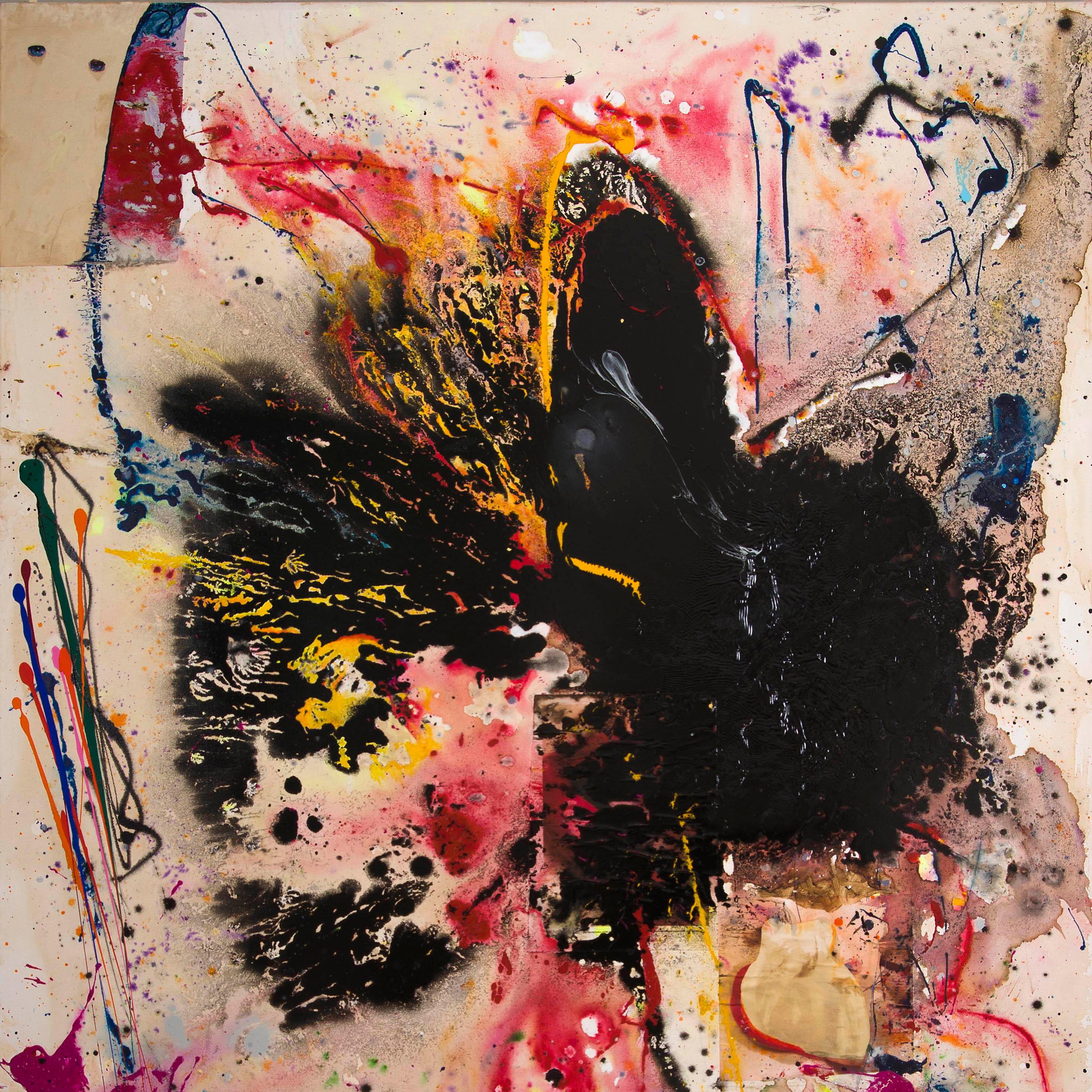 Vague di Detlef Aderhold - Pittura astratta contemporanea rossa ed energica 1