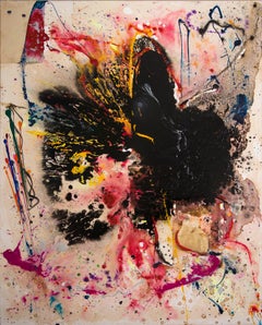 Vague by Detlef Aderhold - Red Energetic Contemporary Abstract Painting