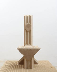 Deus Ex Machina King Chair in Bio-Based Uncoated MDF by Arno Hoogland