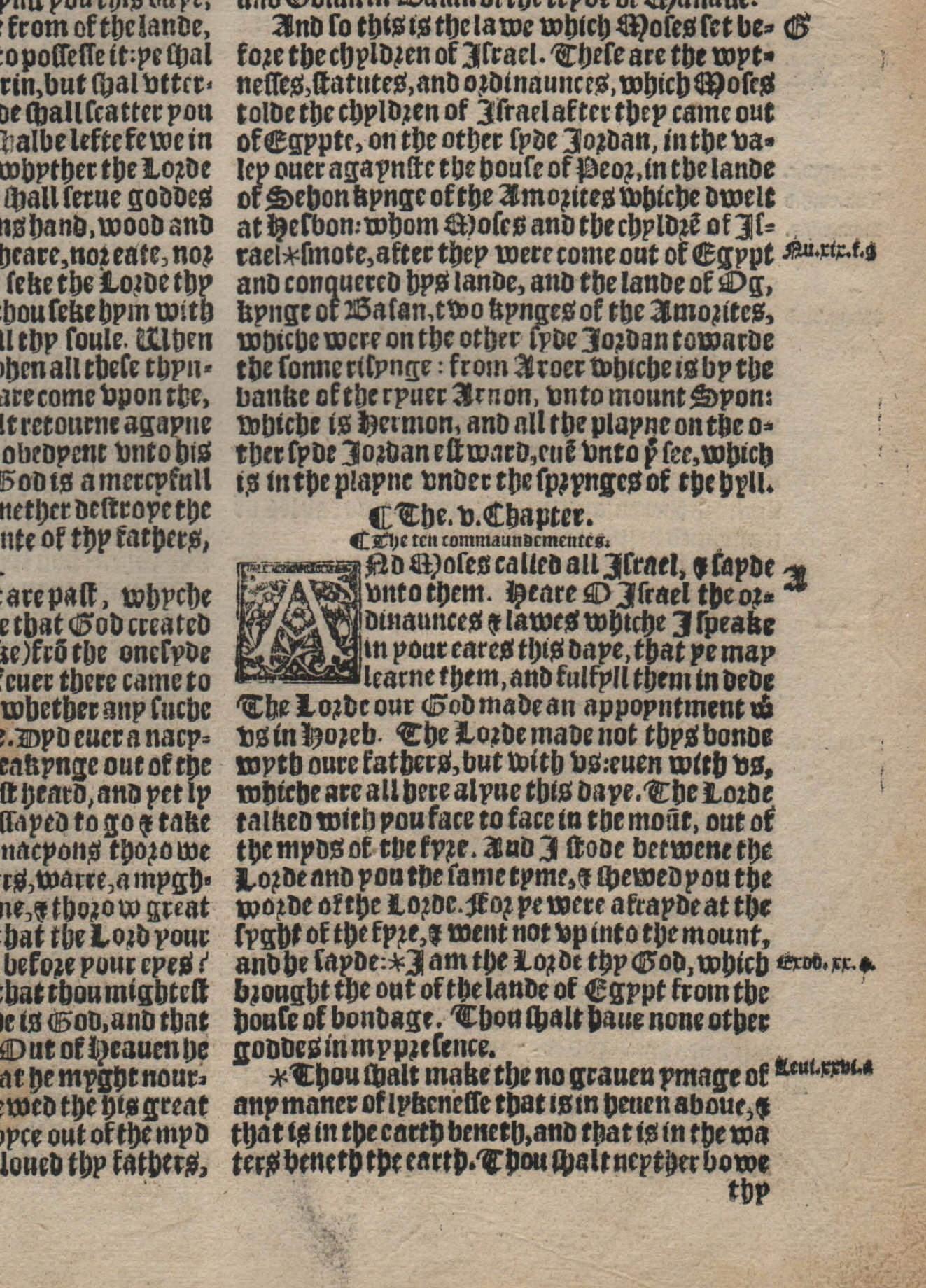 Deuteronomy, Complete Book from the 1540 