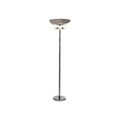 Deutsches Bauhaus Art Deco Style Brass Floor Lamp Torch, Re-Edition